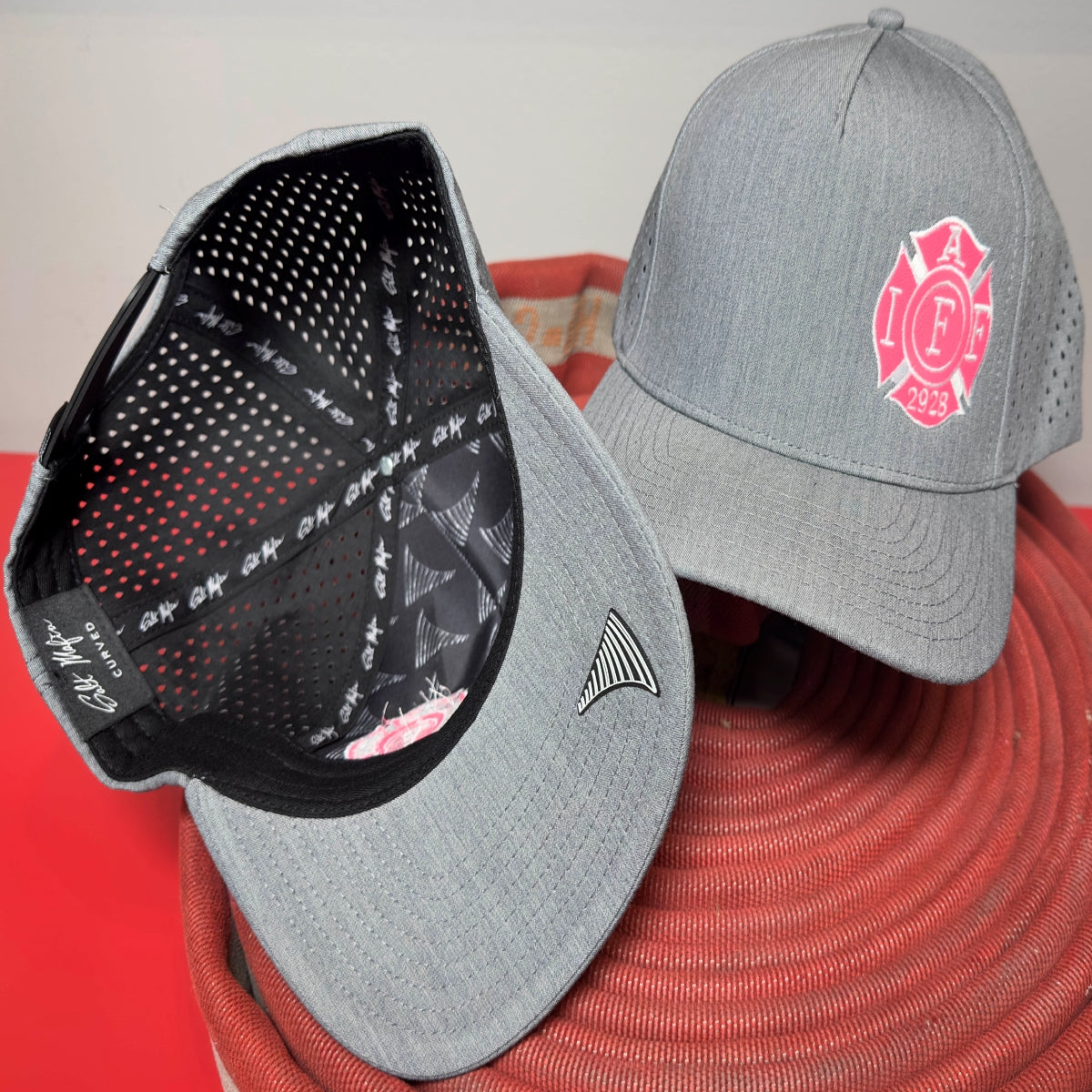 5 Panel Curved Gray Hat