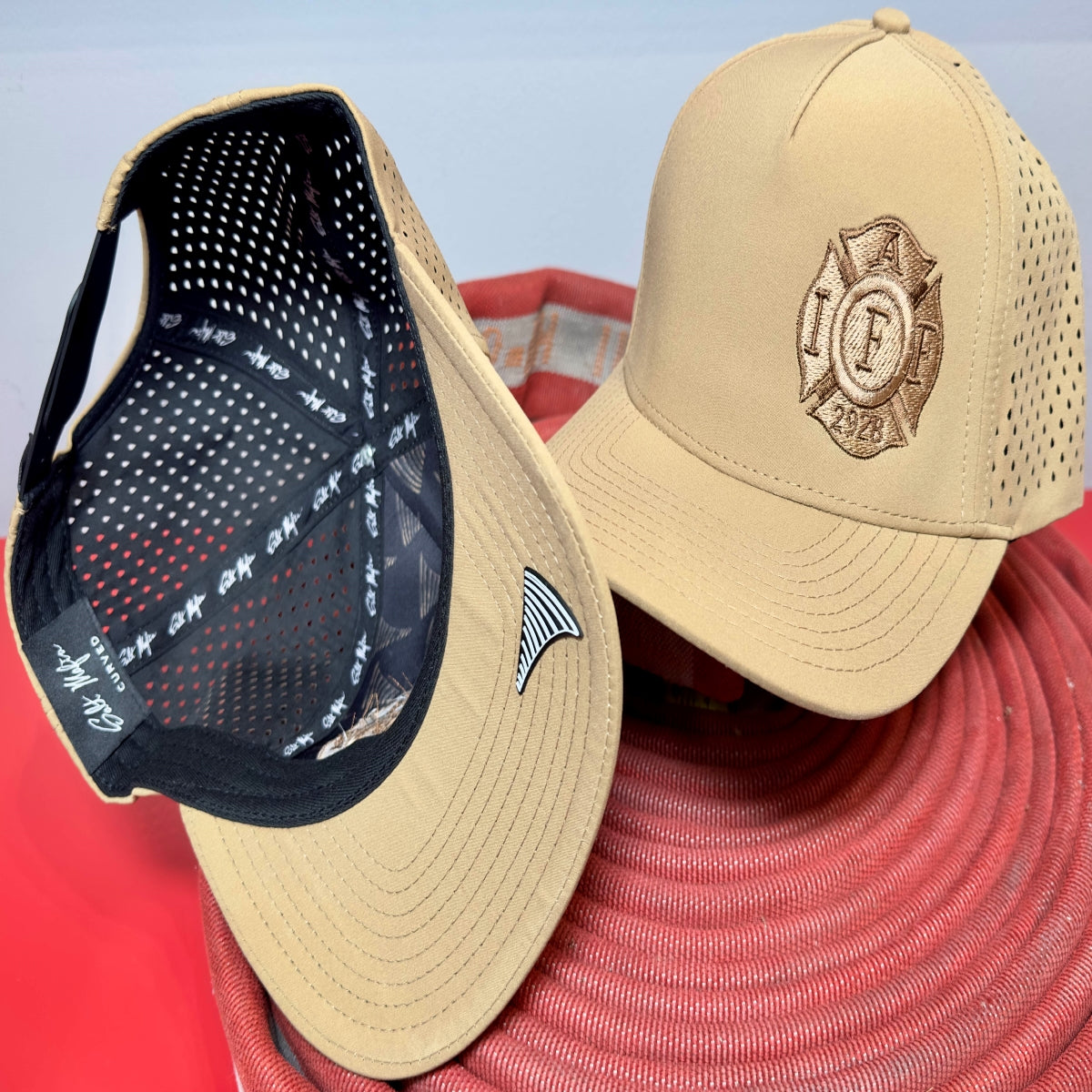 5 Panel Curved Tan Hat