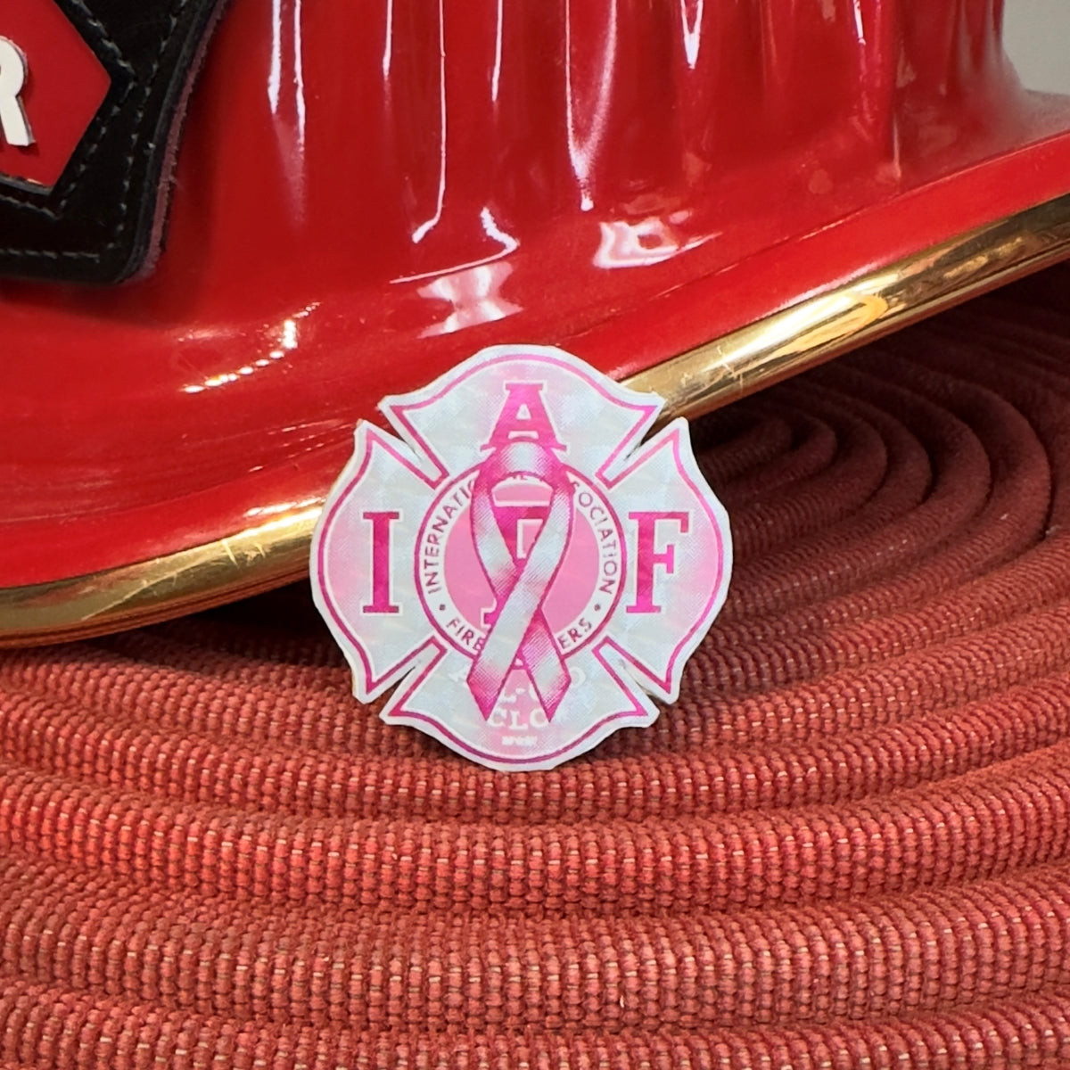 2" Pink Cancer Helmet Decal