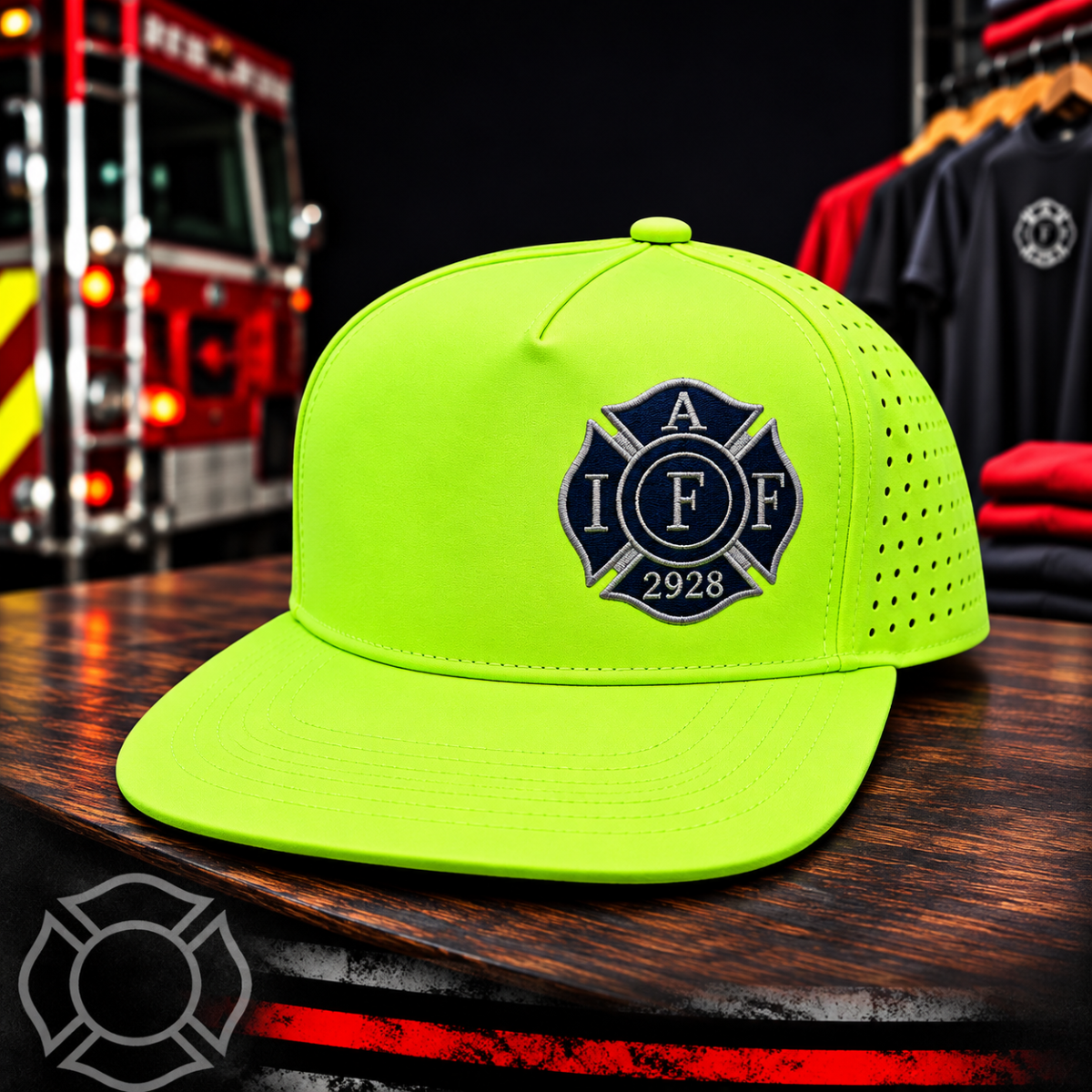 5 Panel Flat Neon Yellow Hat