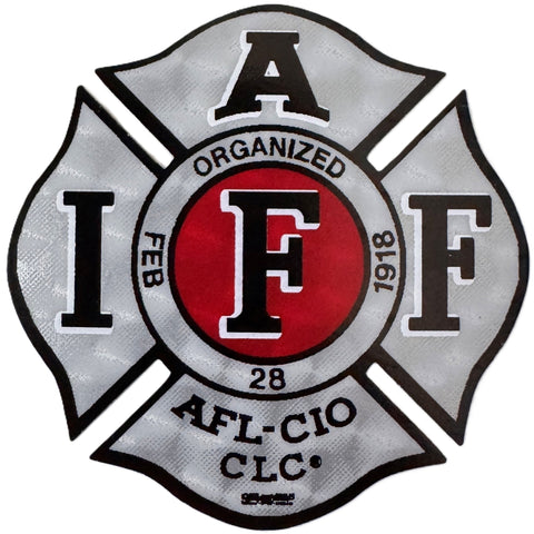 2" Reflective Silver/Red Decal
